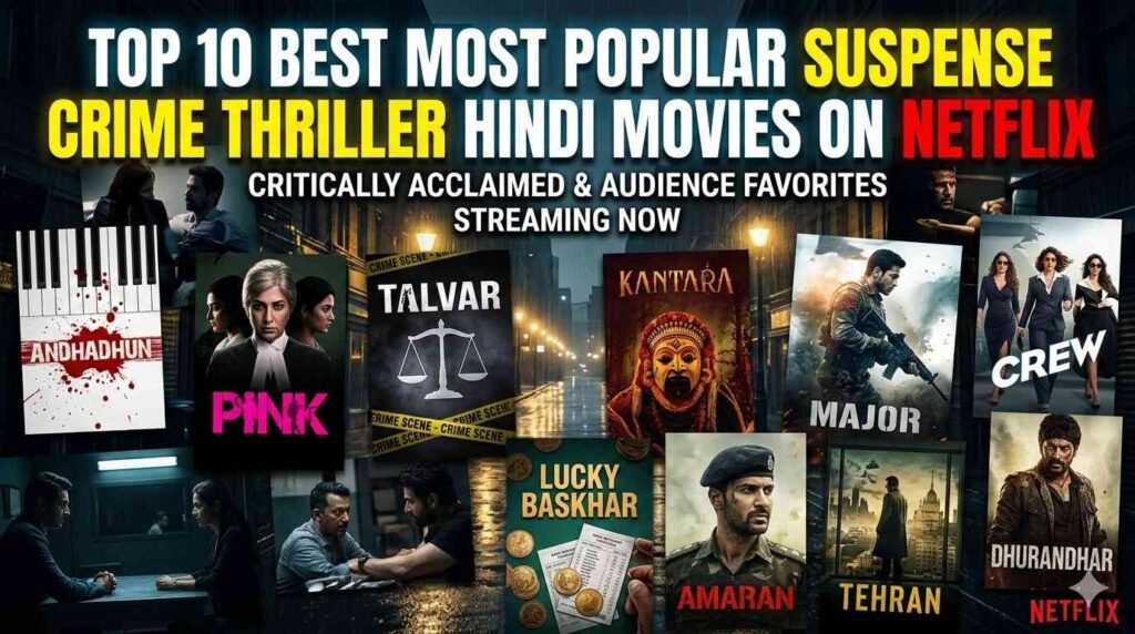 Top 10 Best Most Popular Suspense Crime Thriller Hindi Movies on Netflix